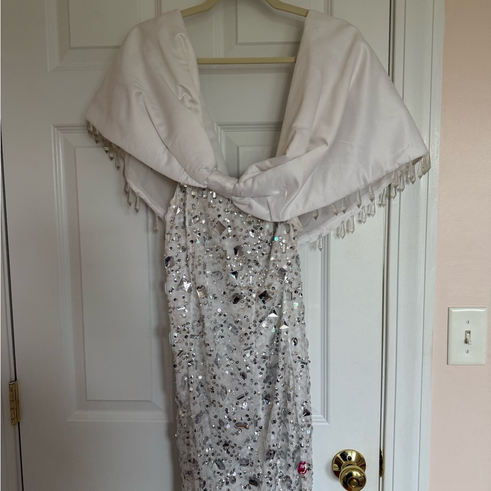 ASOS White Sequin Mini Dress